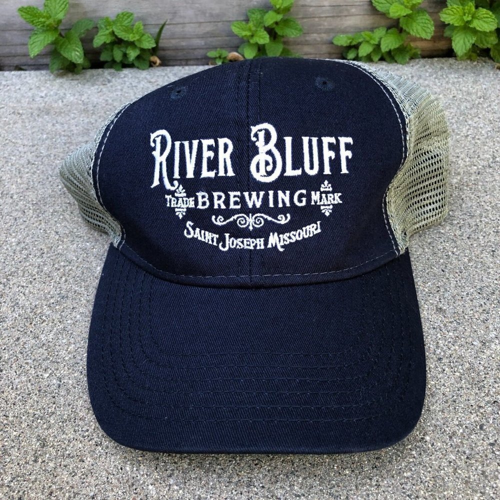 SPORTSMAN RIVER BLUFF BREWING Trucker Hat Men's Saint Joseph Missouri Cap​​​​​